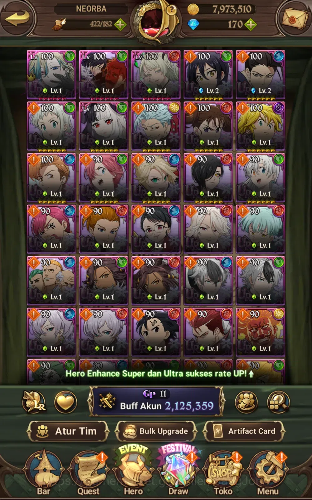 The Seven Deadly Sins: Grand Cross Accounts ASIA | 2.1M CC | Salos, Merlin Esca, Sabunak| Full image 9