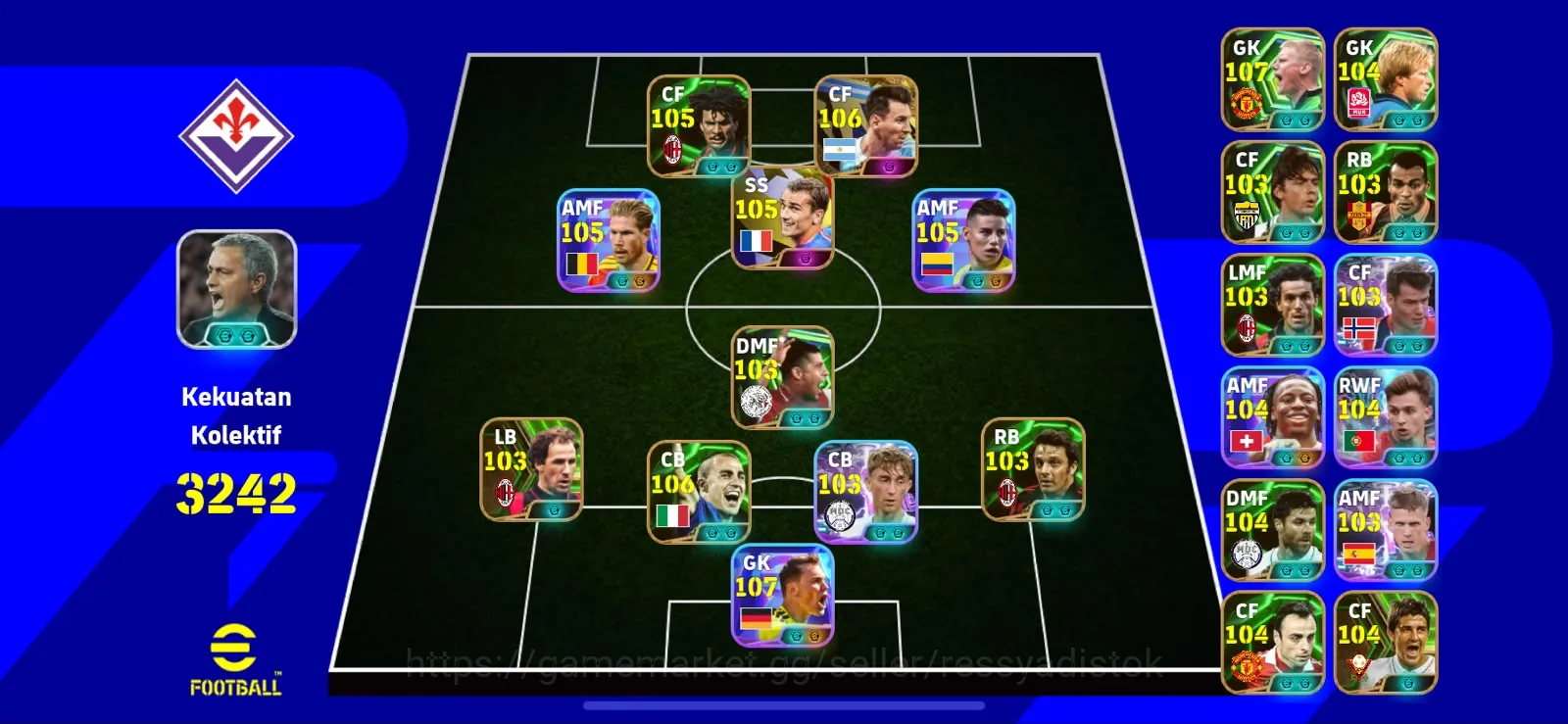 eFootball Accounts Legends & Iconic Players 18 MANAGER BOOSTER | COLECTIVE 3242+,RUUD GULLIT x BIGTIME LIONEL MESSI x 1