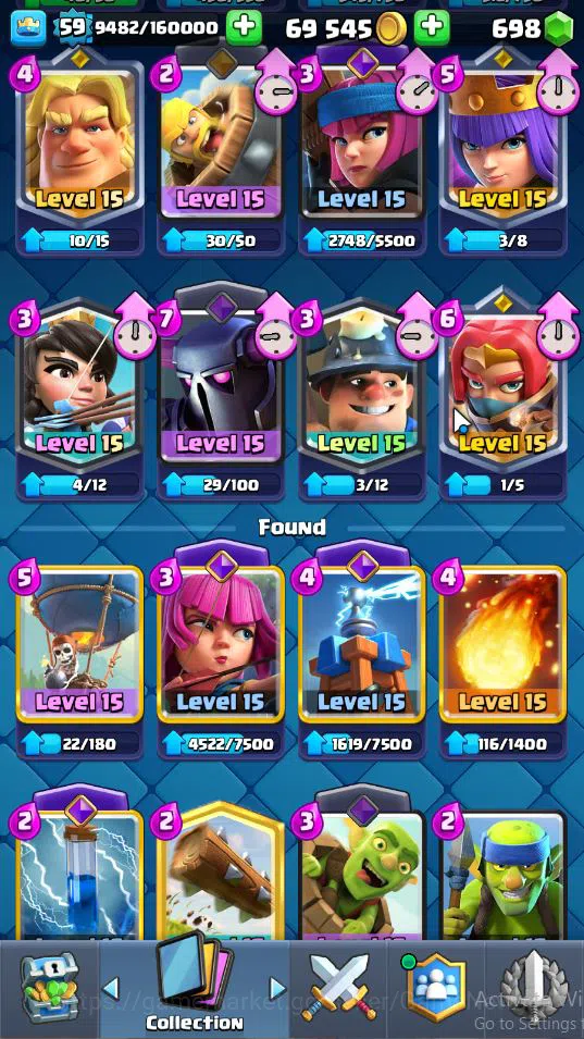 Clash Royale Accounts Lv 59|Trophy 10410|KTL 15|Limited Skin|Card 121|2 image 10