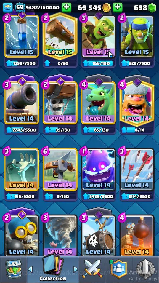 Clash Royale Accounts Lv 59|Trophy 10410|KTL 15|Limited Skin|Card 121|2 image 11
