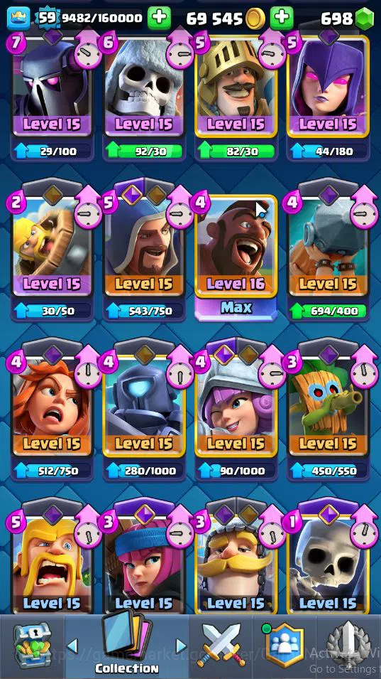 Clash Royale Accounts Lv 59|Trophy 10410|KTL 15|Limited Skin|Card 121|2 image 13