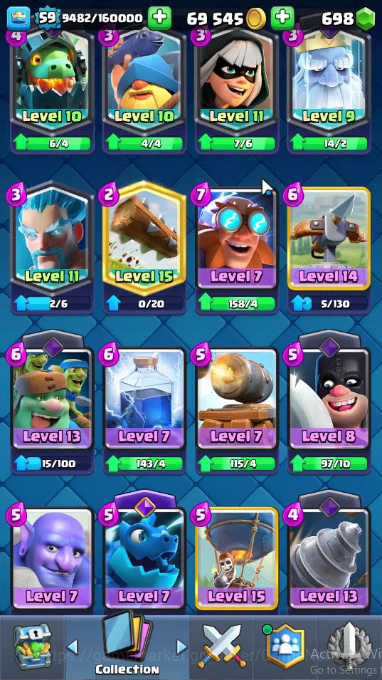 Clash Royale Accounts Lv 59|Trophy 10410|KTL 15|Limited Skin|Card 121|2 image 15
