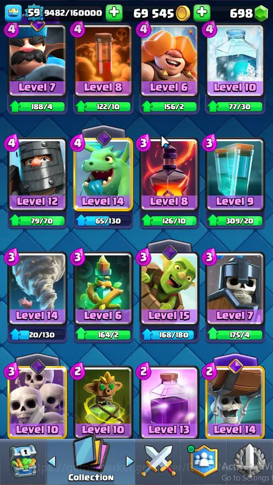 Clash Royale Accounts Lv 59|Trophy 10410|KTL 15|Limited Skin|Card 121|2 image 16