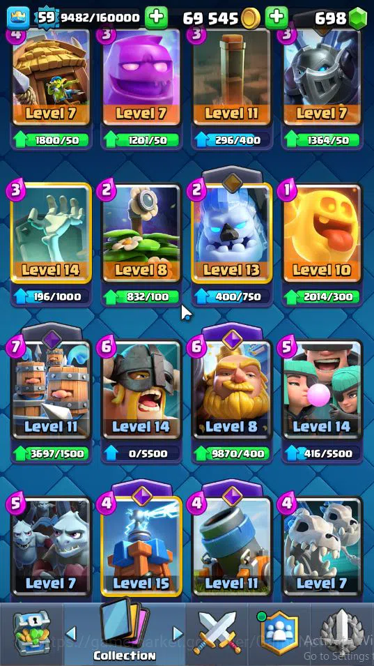 Clash Royale Accounts Lv 59|Trophy 10410|KTL 15|Limited Skin|Card 121|2 image 18