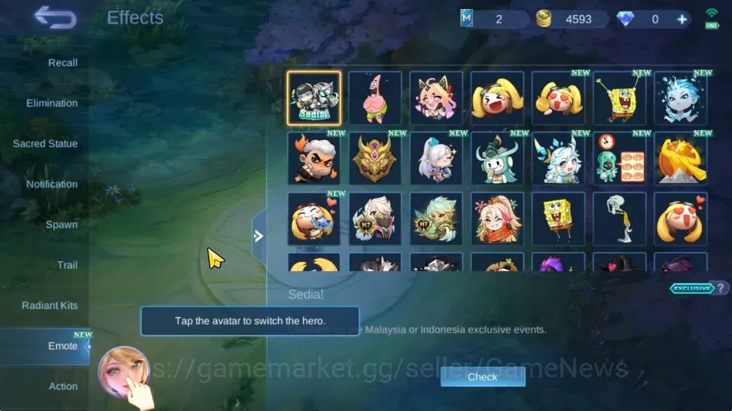 Mobile Legends: Bang Bang Accounts Hero 129|Skin 172|CC Nata,Lbox Guinevere,Fanny(Lig image 16