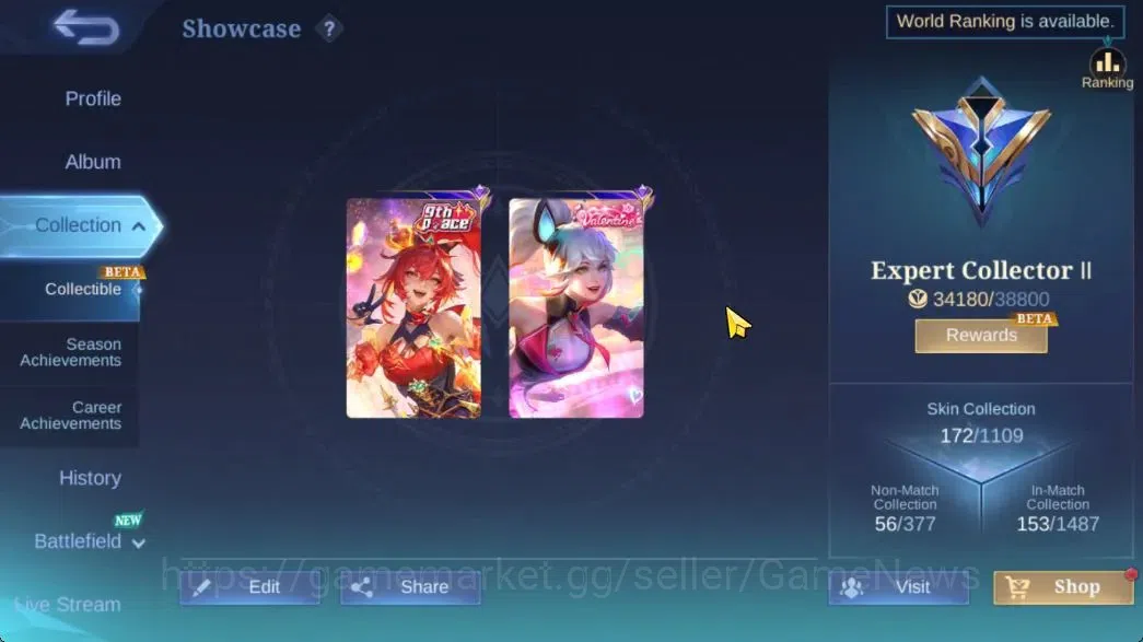 Mobile Legends: Bang Bang Accounts Hero 129|Skin 172|CC Nata,Lbox Guinevere,Fanny(Lig image 3