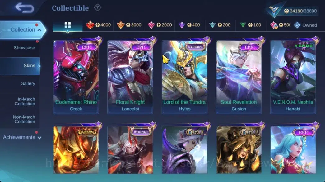 Mobile Legends: Bang Bang Accounts Hero 129|Skin 172|CC Nata,Lbox Guinevere,Fanny(Lig image 9