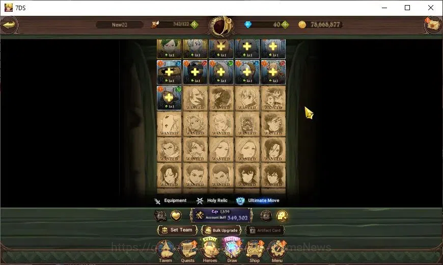 The Seven Deadly Sins: Grand Cross Accounts GLOBAL|349K CC|40 DM|Chapter 1| 6 UR |Nemesis Meli image 6