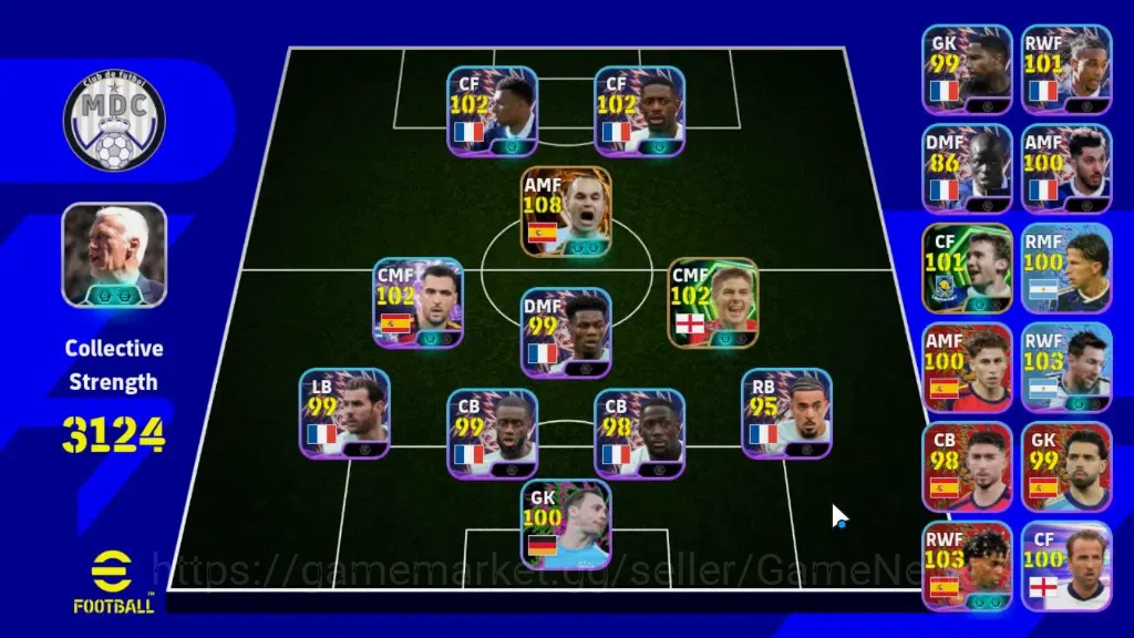 eFootball Accounts Legends & Iconic Players Android|National Team pack France 2026|Big Time Andres Iniesta 11 Jul'10|2 Epic 1