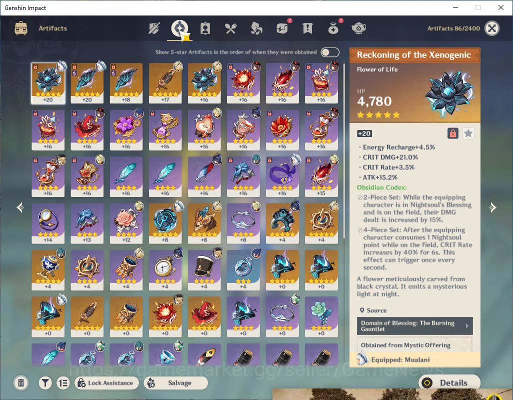 Genshin Impact Accounts Mid Game ASIA|AR 45|5 Limited|Mualani,Xilonen,HuTao,Navia,Clorinde|Fragile Resin 50|Low Explore 5