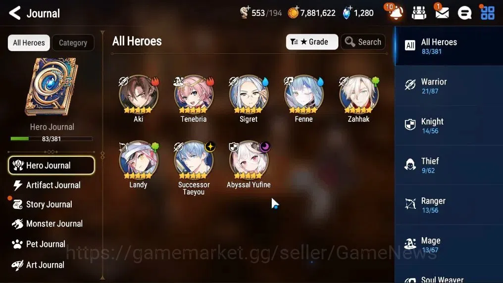 Epic Seven Accounts GLOBAL Unverif|NewEra|2 ML(Abyssal Yufine,S Taeyou image 6