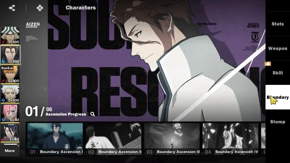 BLEACH: Soul Resonance Accounts NuverseSEA|LV 71|10 SSR[(UrahB2,AizenB1,IchiBan,To image 9
