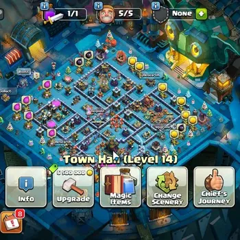 Clash of Clans Accounts High-End LV 138|TH 14|HH 8|BH 9|Mash-Rama Scenery+LMT Skin|BK 61,AQ 75,MP 23,GW 40,RC 19|BM 9/BC