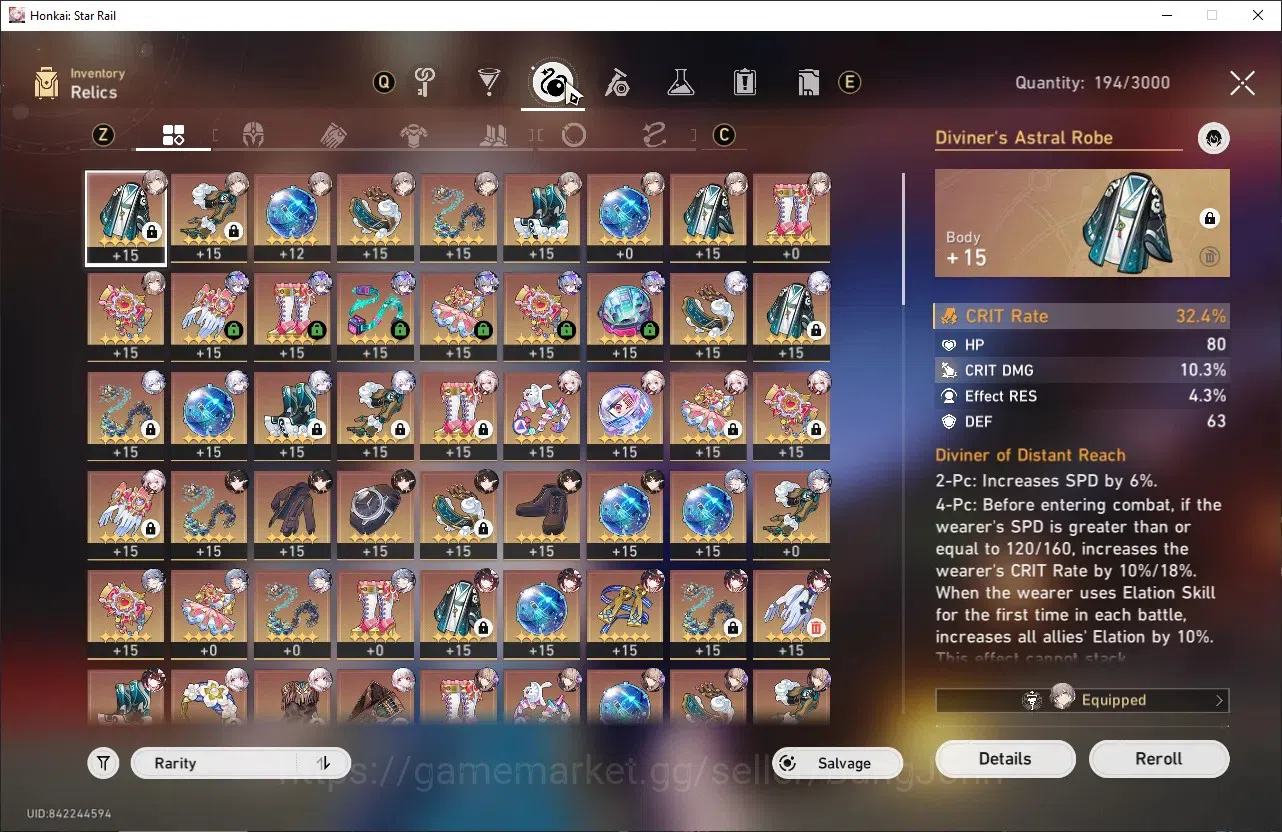 Honkai Star Rail Accounts ASIA | TL 66 | 8 LIMIT | SPARXIE | YAO GUANG | SIL image 7