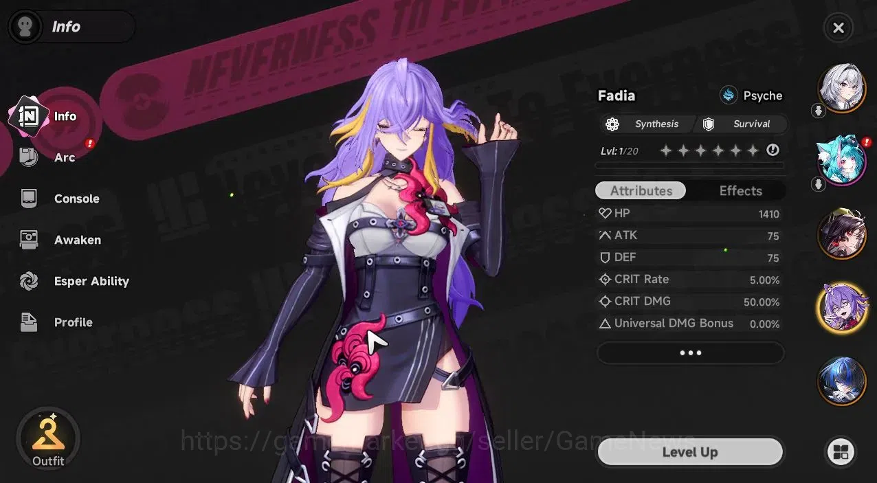 Neverness to Everness Accounts Global EU |HL 3| 3 SSR [Hotori,Fadia,Daffodill] +1 image 2