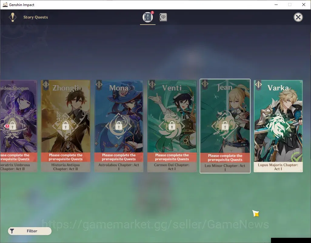 Genshin Impact Accounts ASIA|AR 50|2 Limited+3 (*5Standard)|Nicole,Varka|1 image 19