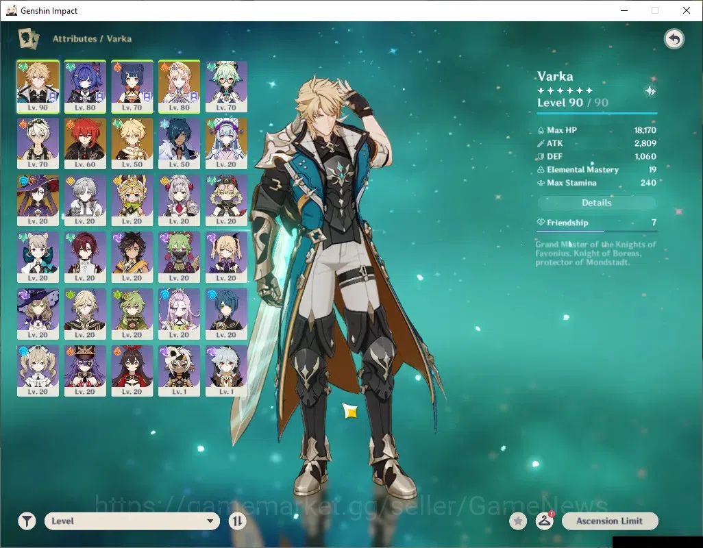 Genshin Impact Accounts ASIA|AR 50|2 Limited+3 (*5Standard)|Nicole,Varka|1 image 3