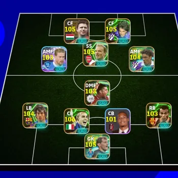 eFootball Accounts Legends & Iconic Players 9 MANAGER BOOSTER | COLECTIVE 3227+,LEGEND PUSKAS x D BERGKAMP x G BATISTUTA x F