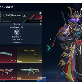 Blood Strike Accounts Collab Skin ASIA |2 Eternal: ZERO: Odashadow,M1887|1 Collab AOT: M4A1|2 Ultra Gun|Katana Ronin|2 Ultra