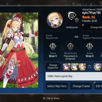Epic Seven Accounts Limited Hero Global Unverif | 4 ML (SN Yulha,BW Iseria,R Violet,S Taeyou)|Bless ON|Stigma 63.5k|Log