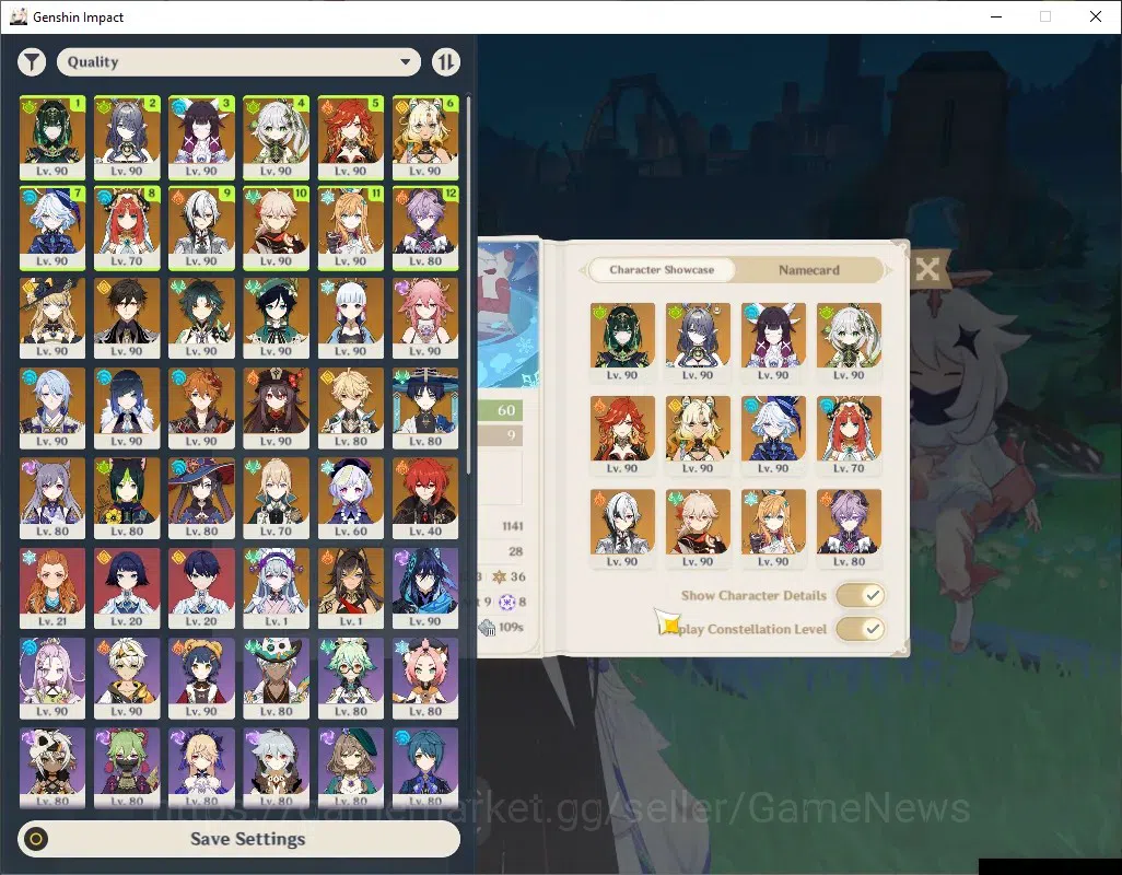 Genshin Impact Accounts ASIA|AR 60|LunarBloom Team Nefer|Mavu Team|23 Limi image 2