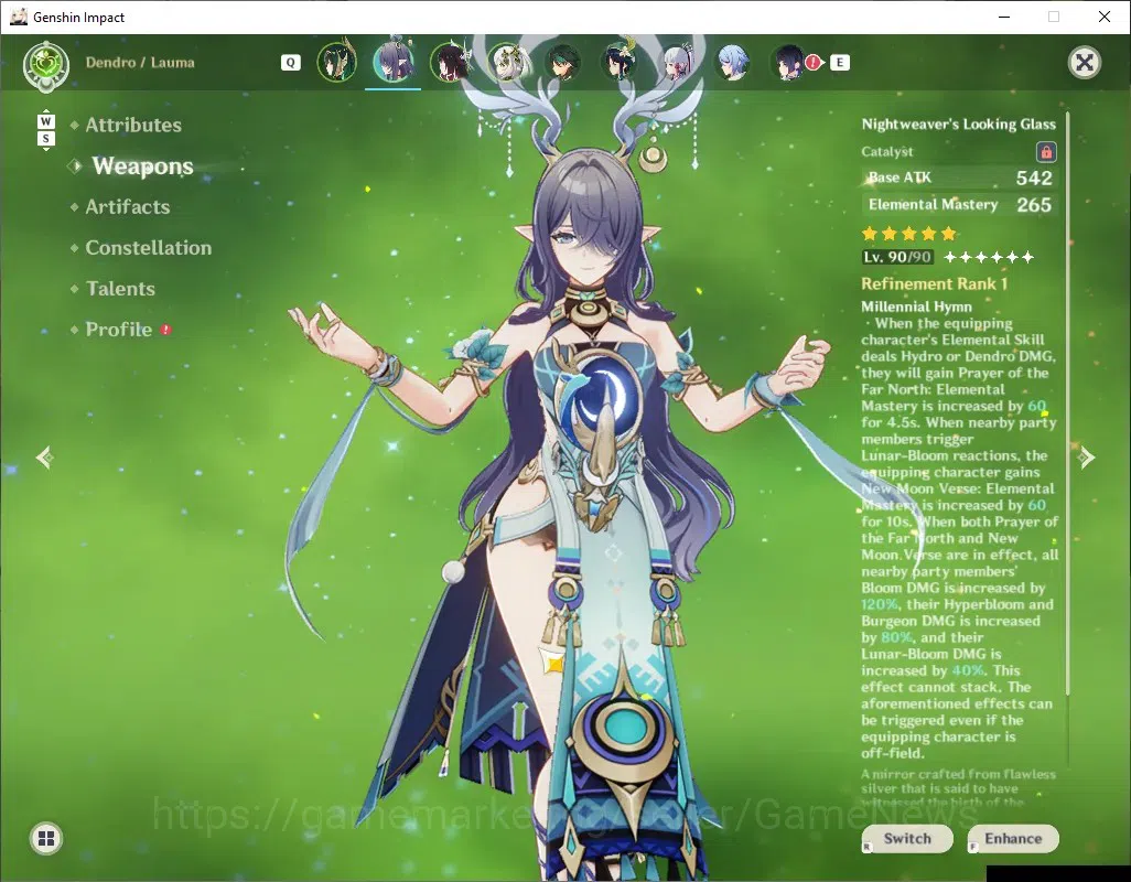Genshin Impact Accounts ASIA|AR 60|LunarBloom Team Nefer|Mavu Team|23 Limi image 6