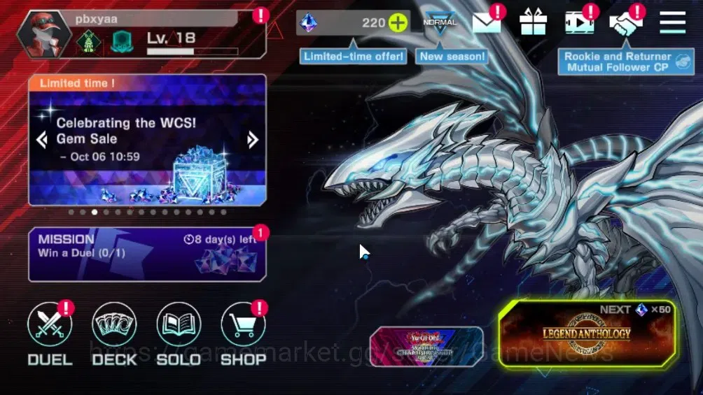 Yu-Gi-Oh! Master Duel Accounts Mid-Level Android|Lv 18|20 Decks|Dracotail,Radiant,Sky Striker,VSK9,Yummys,Etc|Ranked 1