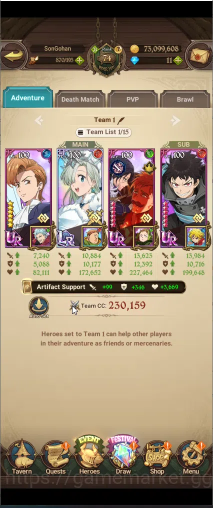 ASIA | 1,9M CC | 1 LR elizabeth | 4 UR Merlin & Escanor,DKM,ODK, SABUNAK | FULL Collab fire force | 7DS055B The Seven Deadly Sins: Grand Cross Others ASIA | 1,9M CC | 1 LR elizabeth | 4 UR Merlin & Es image 1
