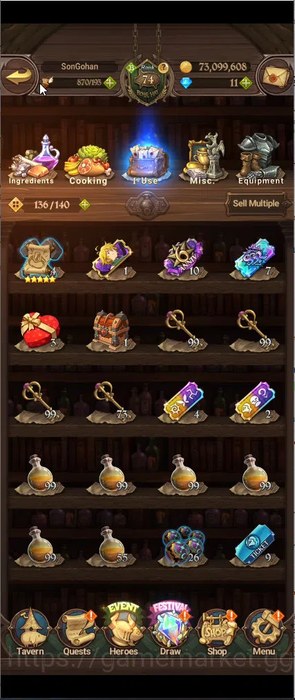 The Seven Deadly Sins: Grand Cross Accounts Others ASIA | 1,9M CC | 1 LR elizabeth | 4 UR Merlin & Escanor,DKM,ODK, SABUNAK 9