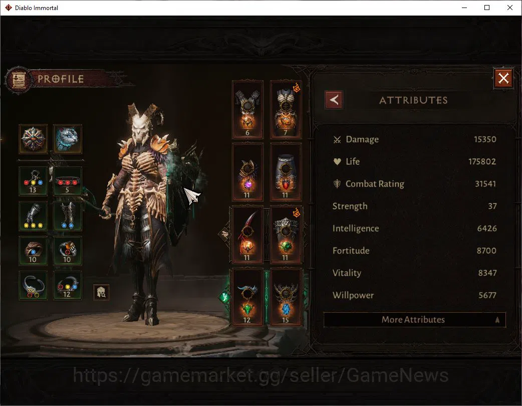 Diablo Immortal Accounts SEA - Vasily|Lv60 (321) Necromancer|31K CR|Reso 48 image 9