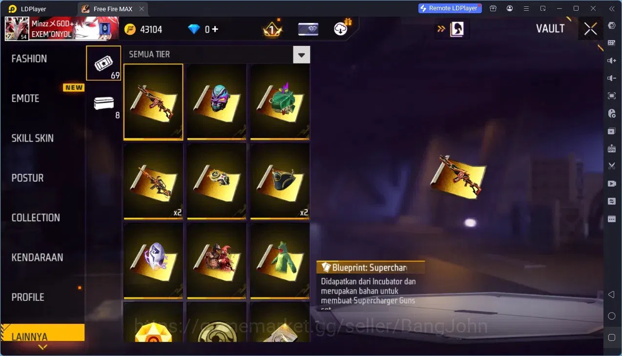 Free Fire Accounts Indonesia | Vault 1000| 2 EVO (UMP Lv3, Tinju Lv2) image 16