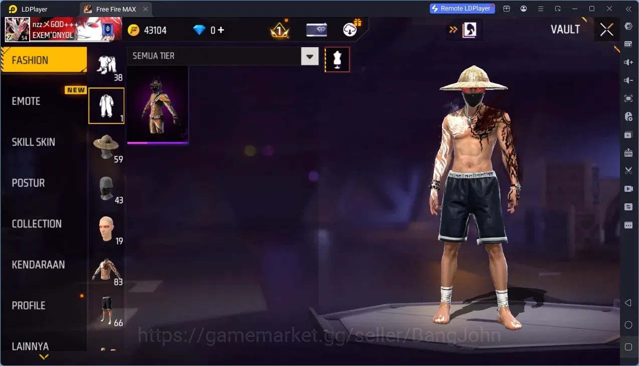 Free Fire Accounts Indonesia | Vault 1000| 2 EVO (UMP Lv3, Tinju Lv2) image 7
