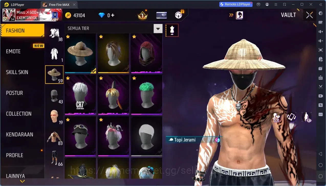 Free Fire Accounts Indonesia | Vault 1000| 2 EVO (UMP Lv3, Tinju Lv2) image 8