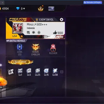 Free Fire Accounts Indonesia | Vault 1000| 2 EVO (UMP Lv3, Tinju Lv2) image 1