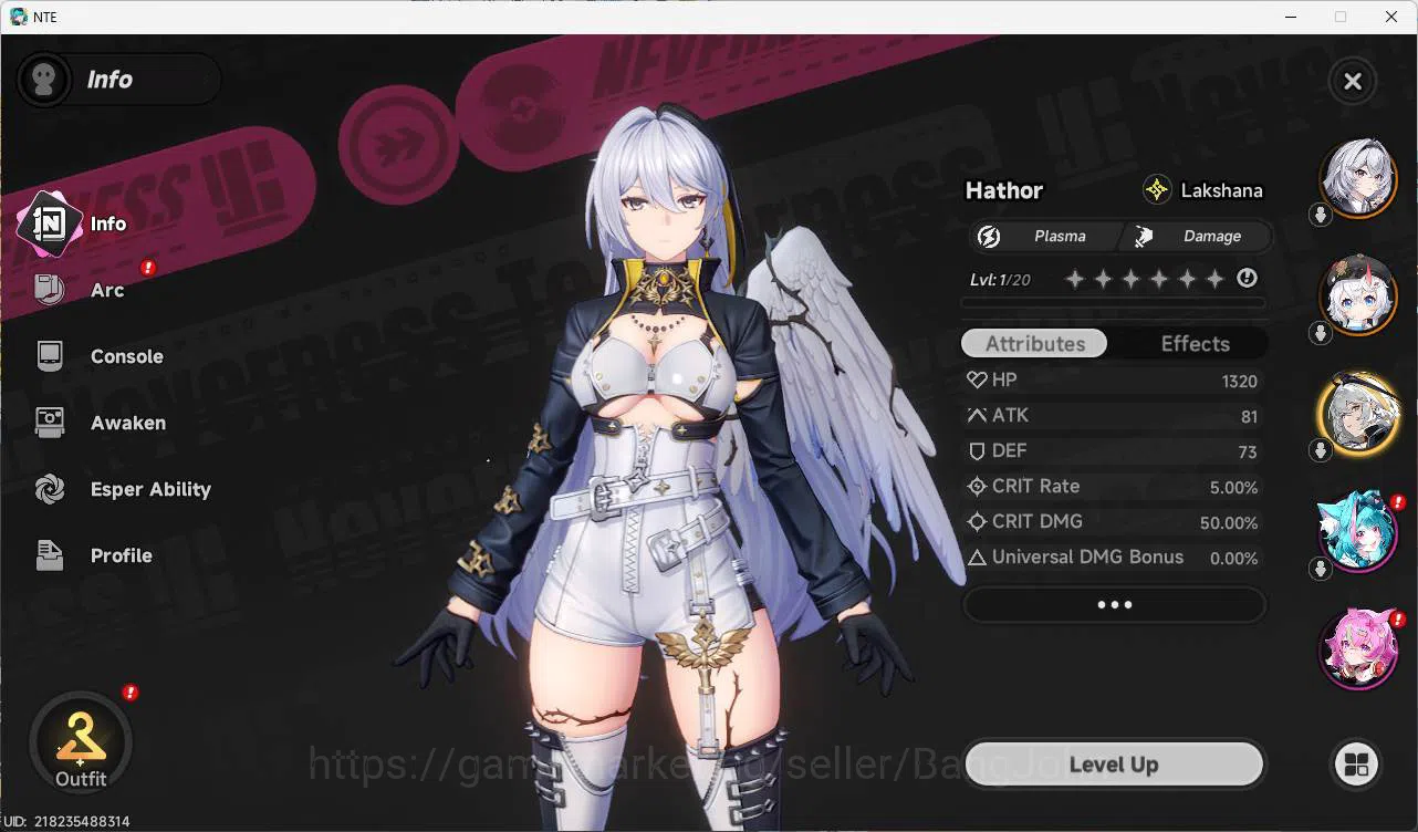 Neverness to Everness Accounts EU|Stater LVL 3, S Sakiri, S Hathor, 8 char, MC fe image 10