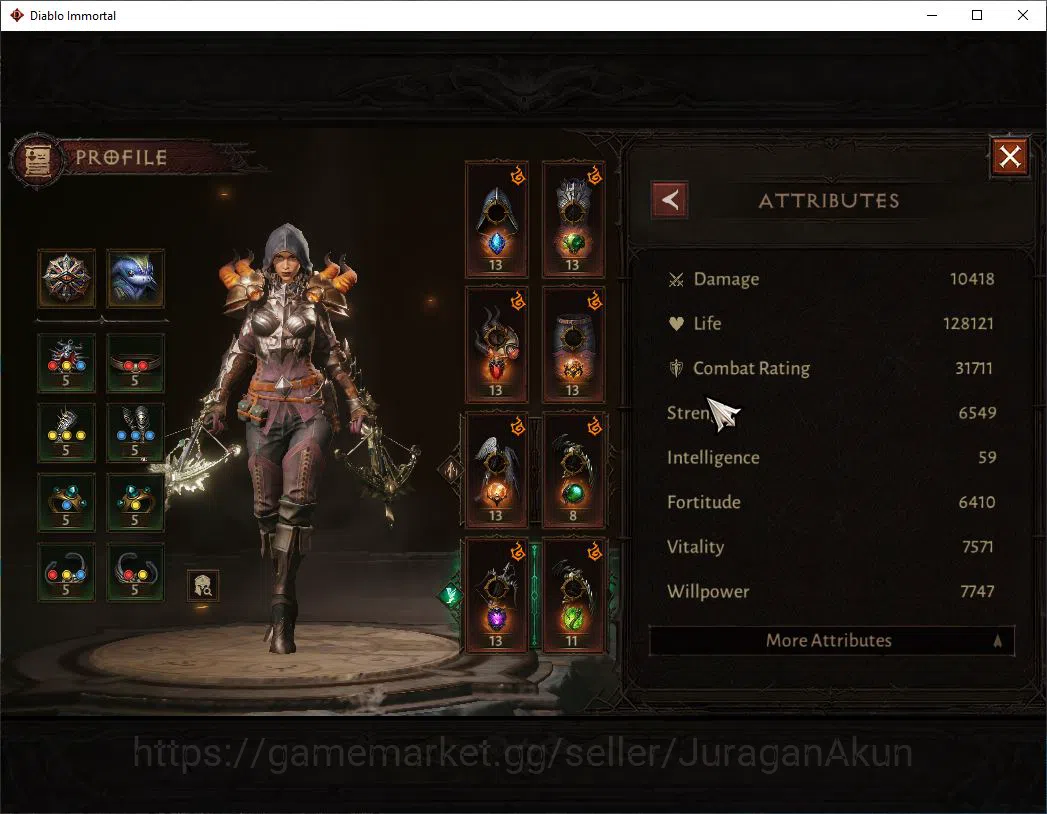 Diablo Immortal Accounts SEA - Anu | Lv60(453)Demon Hunter| 31K CR|Reso 480 image 4