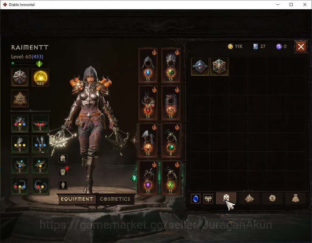 Diablo Immortal Accounts SEA - Anu | Lv60(453)Demon Hunter| 31K CR|Reso 480 image 6