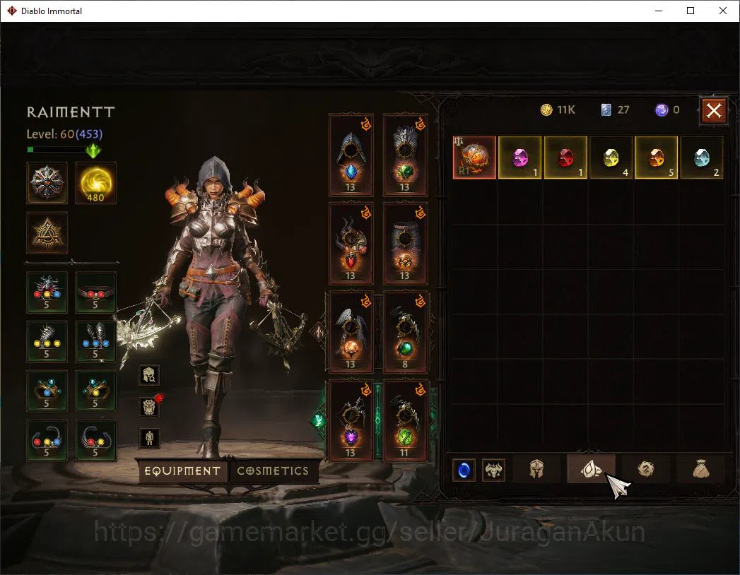Diablo Immortal Accounts SEA - Anu | Lv60(453)Demon Hunter| 31K CR|Reso 480 image 7
