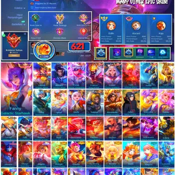 Mobile Legends: Bang Bang Collector #3887 621 Skins | Legend Fanny, Lesley, Alucard, F image 1