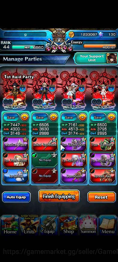 Grand Summoners Accounts Global|Rank 44|12 Ascend|EmiyaTW,AcceleratorTW,S M image 2