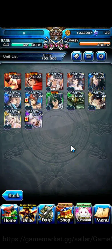 Grand Summoners Accounts Global|Rank 44|12 Ascend|EmiyaTW,AcceleratorTW,S M image 3