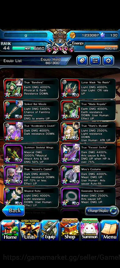 Grand Summoners Accounts Global|Rank 44|12 Ascend|EmiyaTW,AcceleratorTW,S M image 7