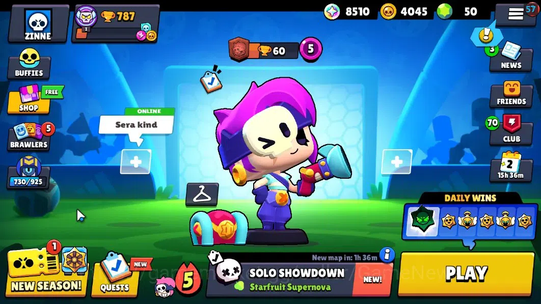 Brawl Stars Accounts 787 Trophy|11 Brawlers 1 Max Lvl (Emz Full Buffies image 1