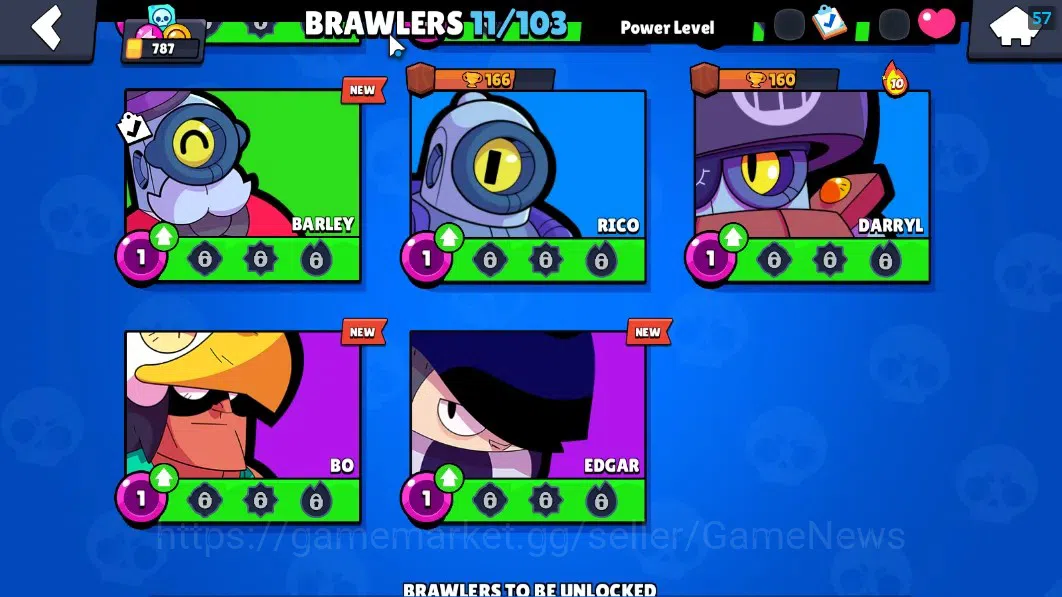 Brawl Stars Accounts 787 Trophy|11 Brawlers 1 Max Lvl (Emz Full Buffies image 8
