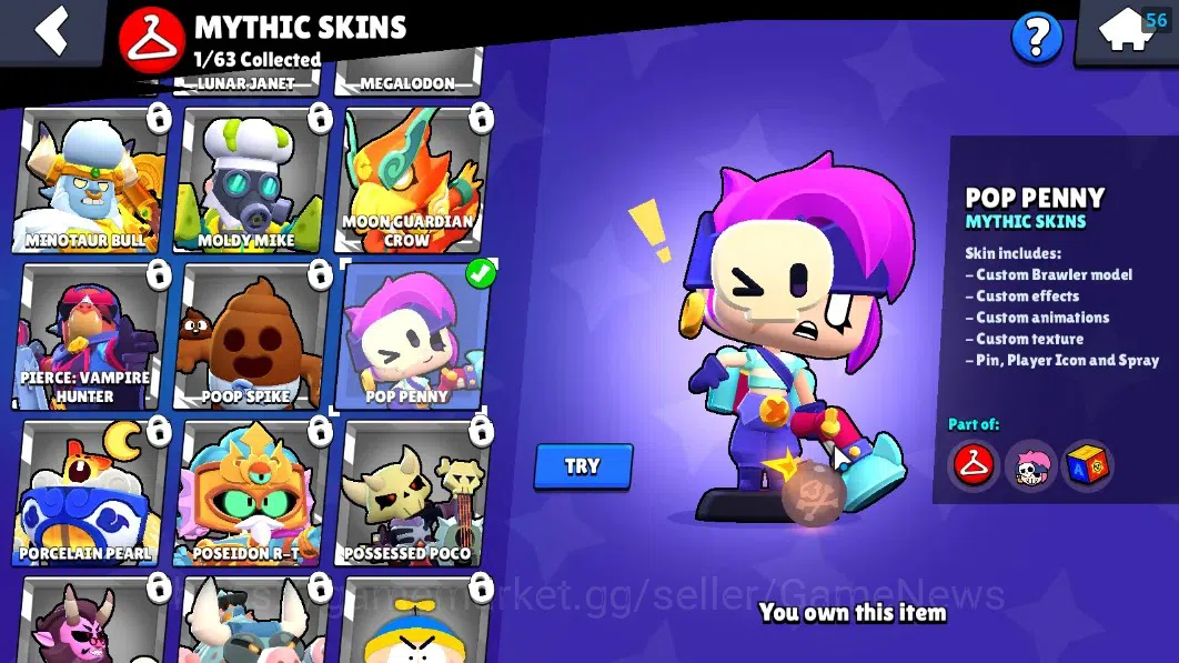 Brawl Stars Accounts 787 Trophy|11 Brawlers 1 Max Lvl (Emz Full Buffies image 9