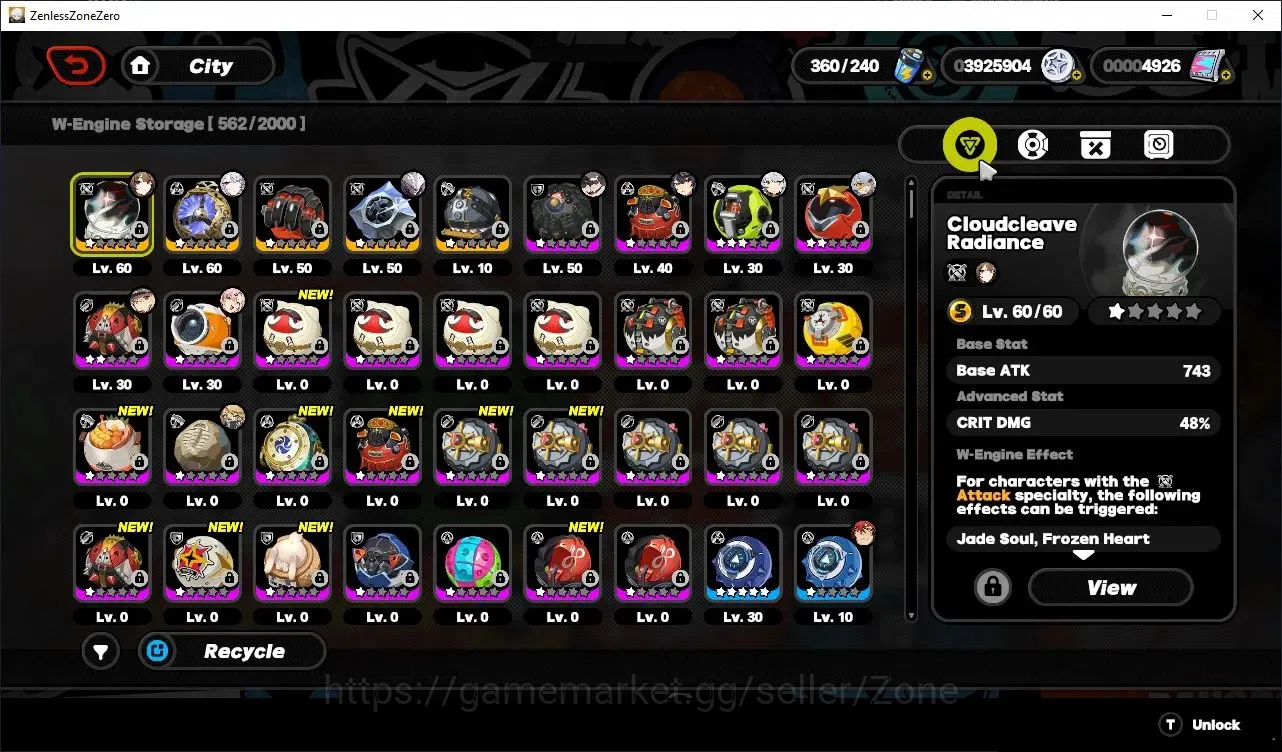 Zenless Zone Zero Accounts Starter ASIA|IK 51|Ready Gacha 4,9K Polyc|3 Limited[(Velina,Ye Shunguang,PyroisM2)+Sign]+4 10