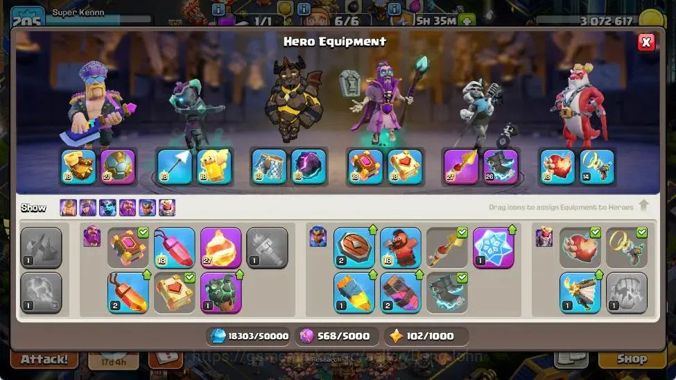 Clash of Clans Accounts Global | TH 17-BH 10|LVL 205|HH 11|AQ 100,MP 62,GW image 10