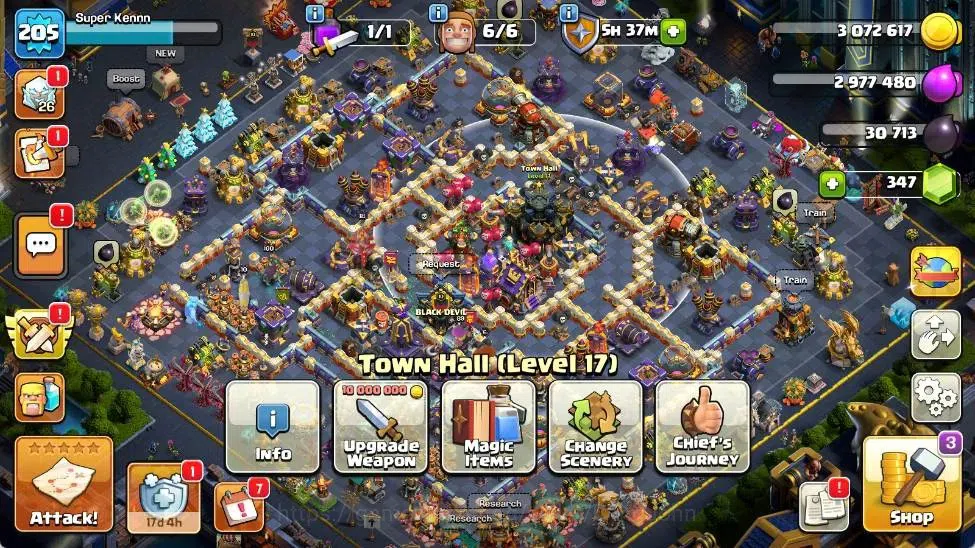Clash of Clans Accounts Global | TH 17-BH 10|LVL 205|HH 11|AQ 100,MP 62,GW image 2