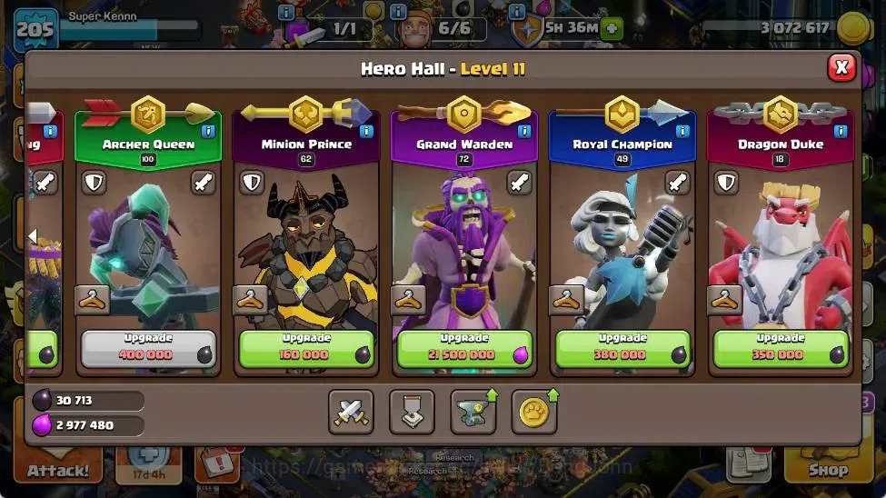 Clash of Clans Accounts Global | TH 17-BH 10|LVL 205|HH 11|AQ 100,MP 62,GW image 8