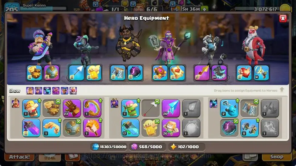 Clash of Clans Accounts Global | TH 17-BH 10|LVL 205|HH 11|AQ 100,MP 62,GW image 9
